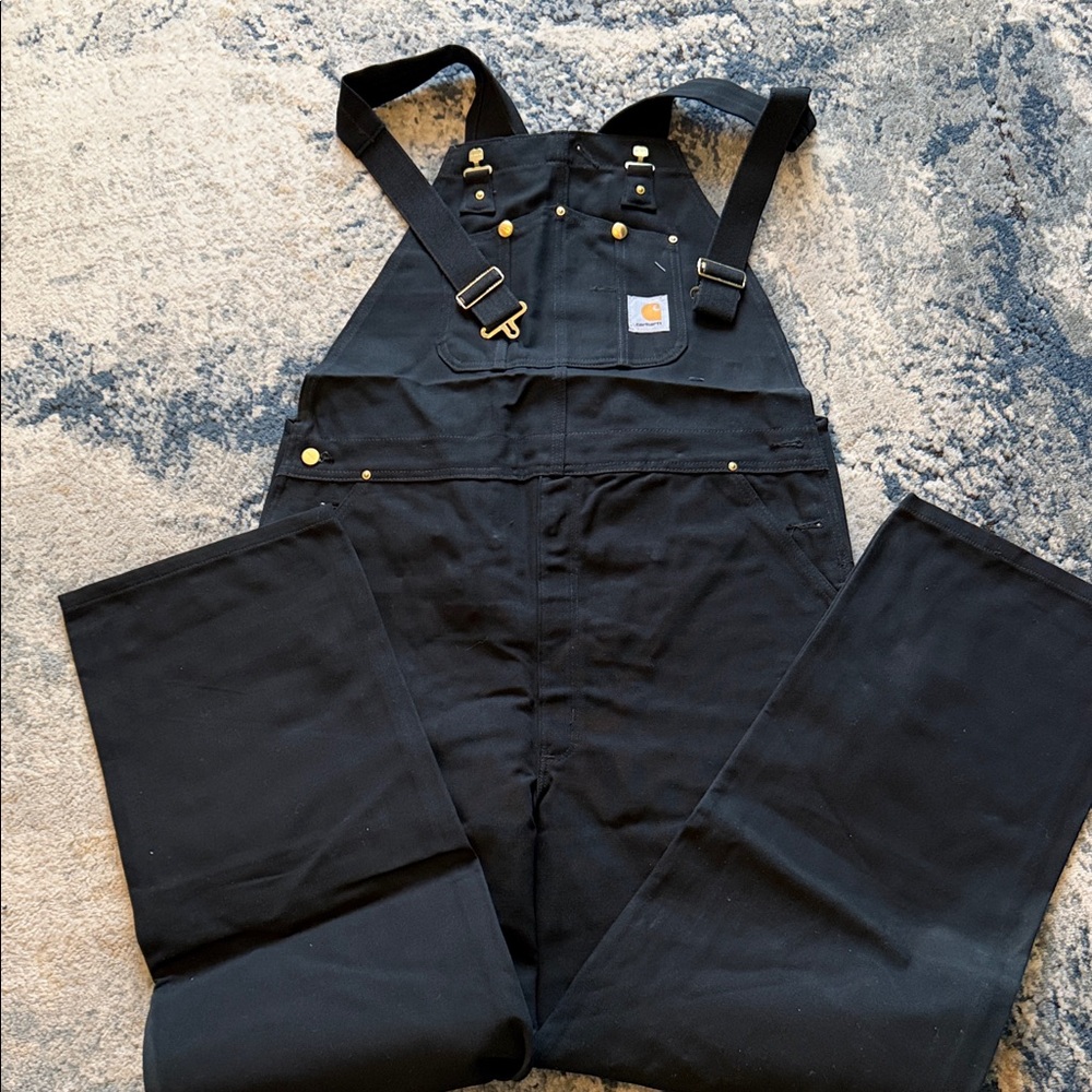 42x34 Carhartt Duck Bib Overall Tag - NWT - Black